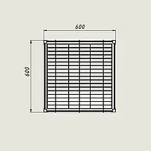 Акційний торговий кошик 60х60 см. крок-30 мм, чорна, фото 5