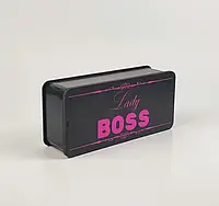 Коробочка прямокутна чорна "Lady Boss"