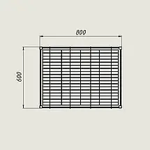 Акційний торговий кошик 60х80 см, крок-30 мм, графіт, фото 5