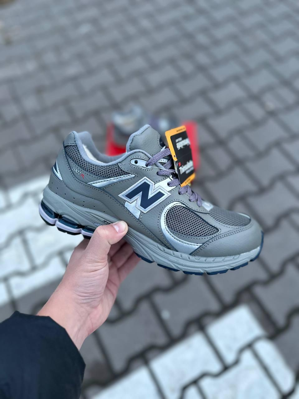 Кросівки зимові чоловічі New Balance 2002R Grey Gore-Tex сірі на хутрі низькі теплі, фото 1