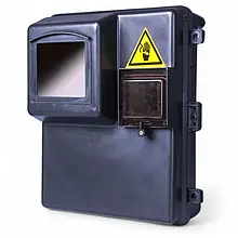 Бокс обліку пластиковий КДЕ - 1 (ДІМБОР) 1Ф-Р (Харків) чорний