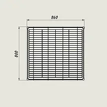 Акційний торговий кошик 80х86 см, крок-30 мм, графіт, фото 5
