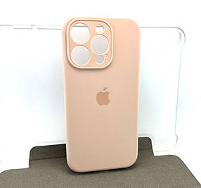 Чохол на iPhone 15 Pro Silicone Case Full накладка бампер силіконовий бежевий