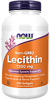 Соевый лецитин now foods soy lecithin non-GMO 1200 мг 200 капсул