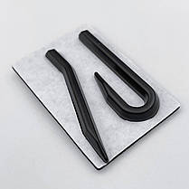 Емблема шильдік стікер NEW R-line VW (Фольцваген) - Чорний глянець 3.9x2.4 cm, фото 3