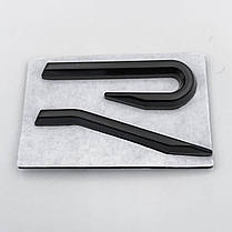 Емблема шильдік стікер NEW R-line VW (Фольцваген) - Чорний глянець 3.9x2.4 cm, фото 4