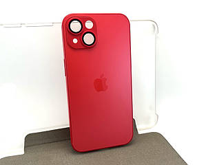 Чохол на iPhone 14 AG Glass Matte TPU+glass із захистом камери накладка бампер червоний