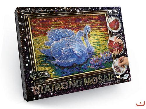 Алмазна живопис "DIAMOND MOSAIC", "Лебідь", фото 1