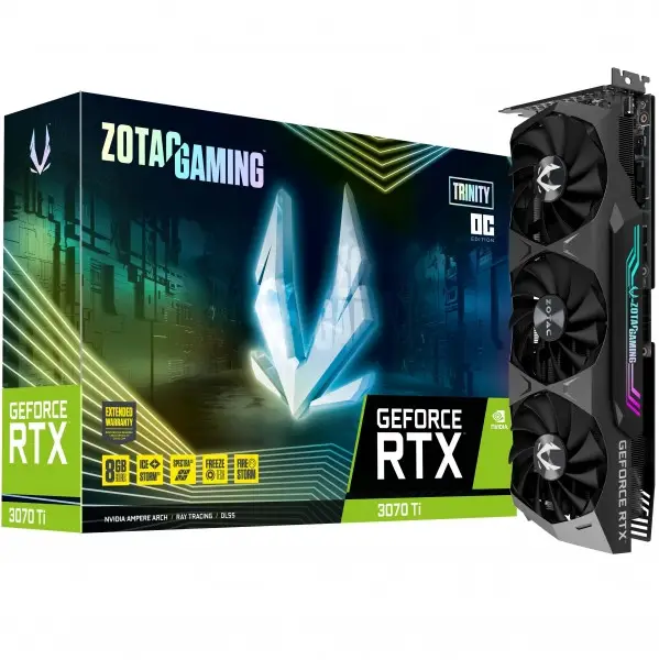 Видеокарта Zotac GAMING GeForce RTX 3070 Ti Trinity OC (ZT-A30710J-10P) - фото 1 - id-p2039284534