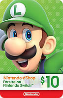 Карта пополнения Nintendo eShop 10 долларов USD Gift Card США USA US (Код)