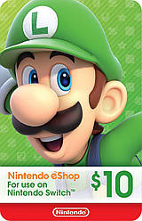 Карта поповнення Nintendo eShop 10 доларів USD Gift Card США USA US (Код)