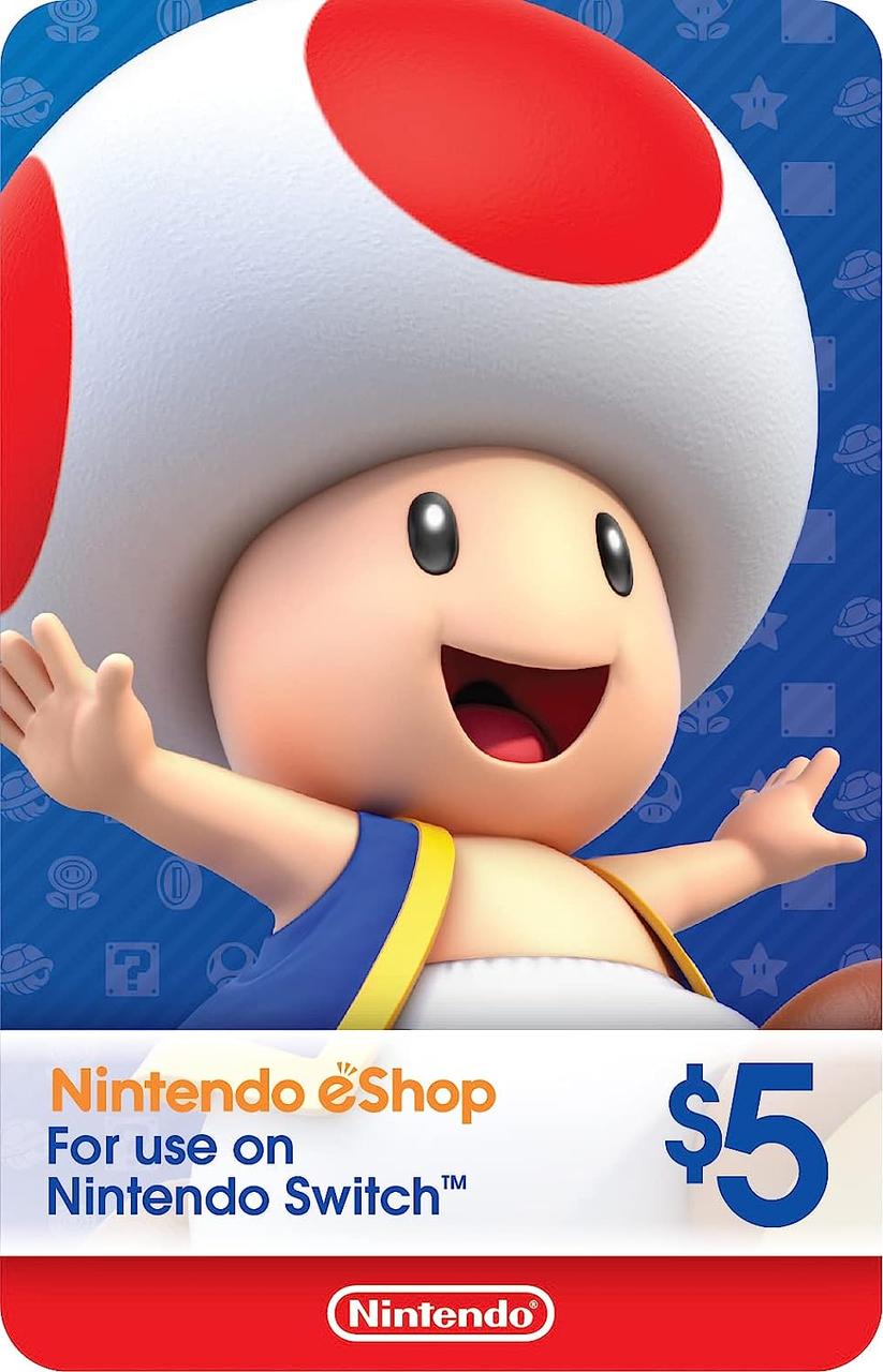 Карта поповнення Nintendo eShop 5 доларів USD Gift Card США USA US (Код)