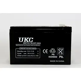 Необслуговуваний акумулятор для безперебійника 12V/7Ah UKC 1884 акб для дитячого електромобіля BF