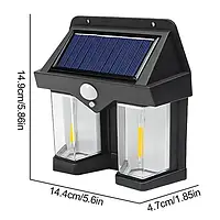 Ліхтар на сонячній батареї з датчиком руху Solar Wall Lamp COBA CB-228 BF