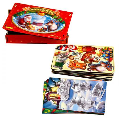 Деревʼяний ігровий набір Новорічне лото, фото 1