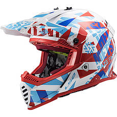 МОТОШОЛОМ ЕНДУРО LS2 MX437 FAST EVO FUNKY КОЛІР RED WHITE