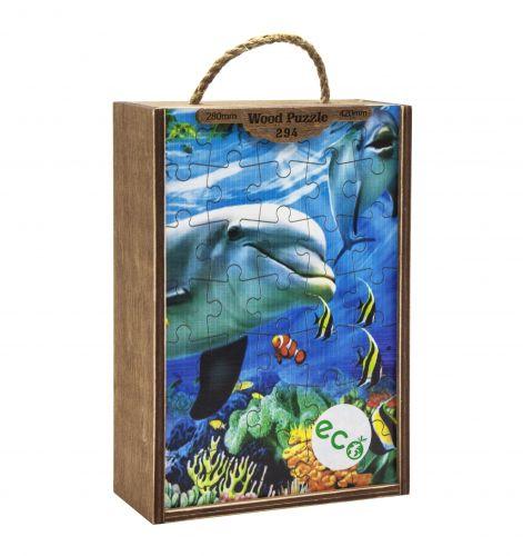 Дерев'яні пазли "Дельфін", 294 ел, фото 1