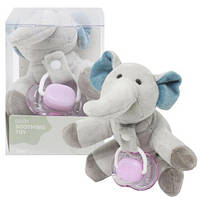 Тримач для пустушки (+ пустушка), рожевий