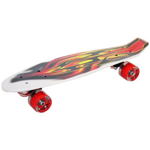 Пенні борд "Білий вогонь" з підсвічуванням, фото 1