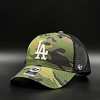 Оригінальна кепка з сіткою  47 Brand MLB LA Dodgers Trucker camo B-CBRAN12GWP-CMD