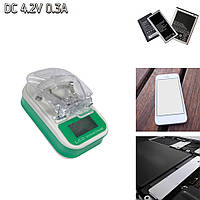 Адаптер питания жабка LCD USB Charger HY02 4.2V 0.3A Бело-зеленая зарядка жабка для батареи (NS)