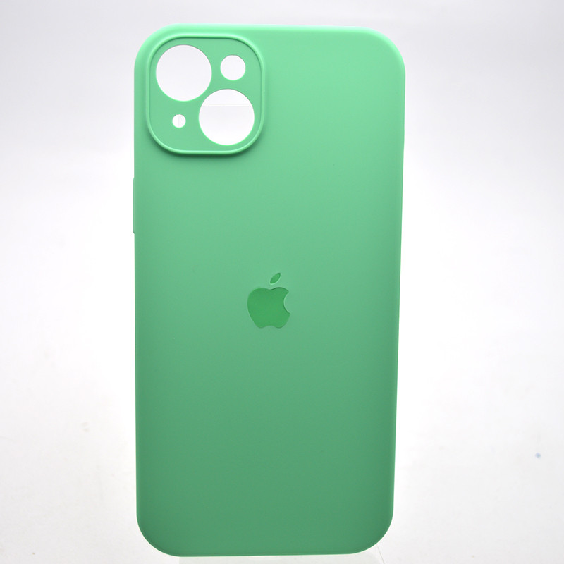 Силіконовий чохол накладка Silicon Case Full Camera для iPhone 15 Plus Rehmannia Green, фото 1