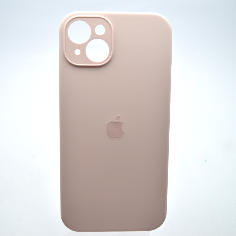 Силіконовий чохол накладка Silicon Case Full Camera для iPhone 15 Plus Gray Pink, фото 1