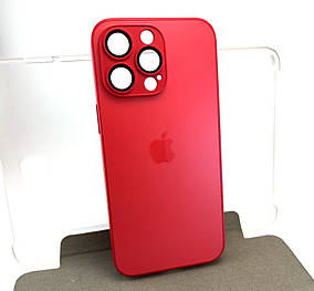 Чохол на iPhone 15 Pro Max AG Glass Matte TPU+glass із захистом камери накладка бампер червоний