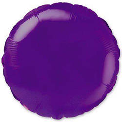 Круг 45 см фіолетовий металік фольгований із гелієм