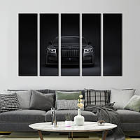 Картина на холсте KIL Art Дорогое коллекционное авто Rolls-Royce Black Badge Ghost 132x80 см (1276-51)