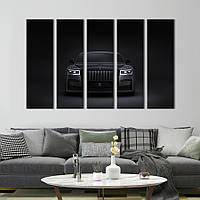Картина на холсте KIL Art Дорогое коллекционное авто Rolls-Royce Black Badge Ghost 87x50 см (1276-51)