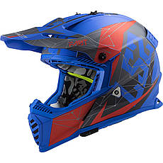 МОТОШОЛОМ ЕНДУРО LS2 MX437 FAST EVO ALPHA КОЛІР MATT BLUE