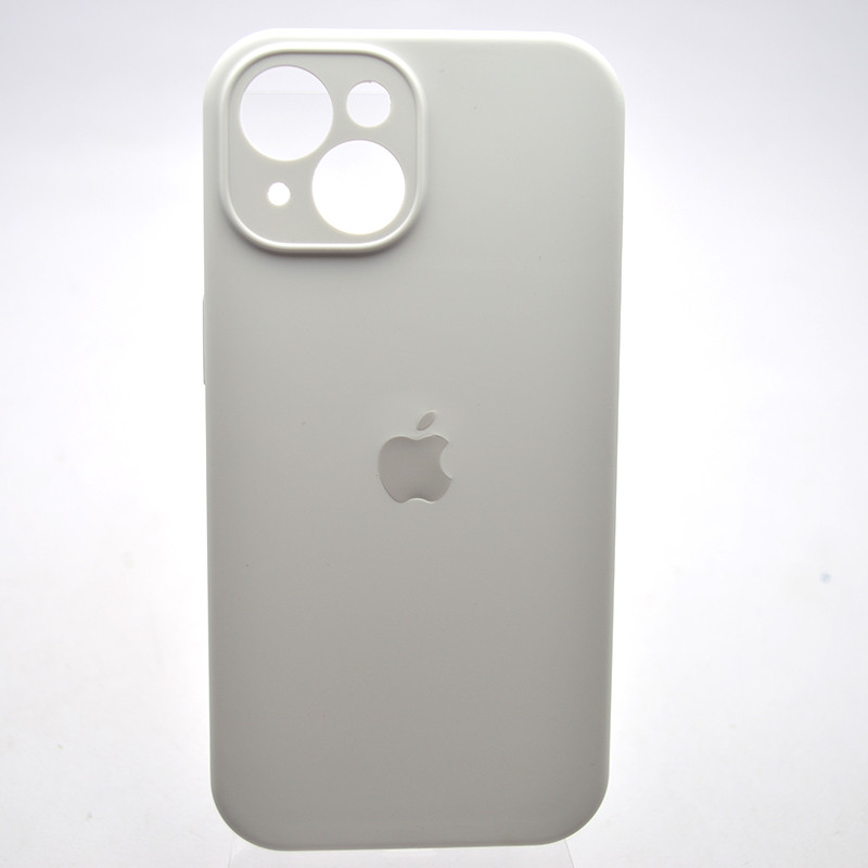 Силіконовий чохол накладка Silicon Case Full Camera для iPhone 15 Plus White, фото 1