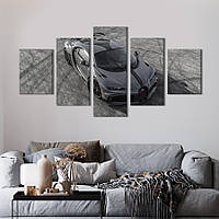 Картина на холсте KIL Art Спортивный суперкар Bugatti Chiron Pur Sport 187x94 см (1297-52)