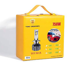 Світлодіодні LED лед лампи TBS TF3 MAX цоколь H4, світло 6000К, 130Вт, з CANBUS, фото 5