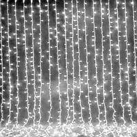 Гірлянда 480LED (Водоспад) White, 8 режимів, 3 * 2метра, біла ізоляція, BOX