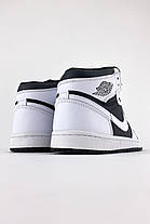 Зимові Жіночі Кросівки Nike Air Jordan 1 High Winter Black / Найк Аїр Джордан 1 Високі Чорні з Білим Хутро, фото 3
