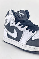 Зимові Жіночі Кросівки Nike Air Jordan 1 High Winter Black / Найк Аїр Джордан 1 Високі Чорні з Білим Хутро, фото 5