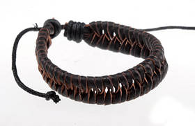 Шкіряний наручний браслет кіски Casco коричневий