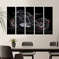 Картина на холсте KIL Art Мощный мотоцикл Harley-Davidson 132x80 см (1328-51)