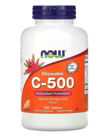 Вітаміни та мінерали Now Vitamin C-500 (100 tabs)