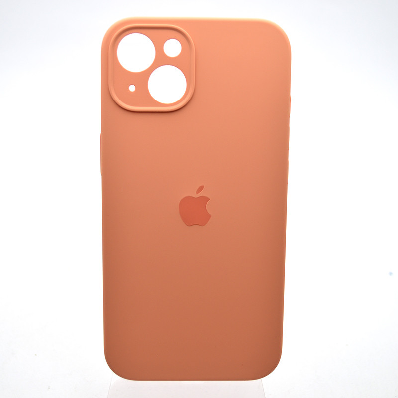 Силіконовий чохол накладка Silicon Case Full Camera для iPhone 15 Plus Begonia, фото 1