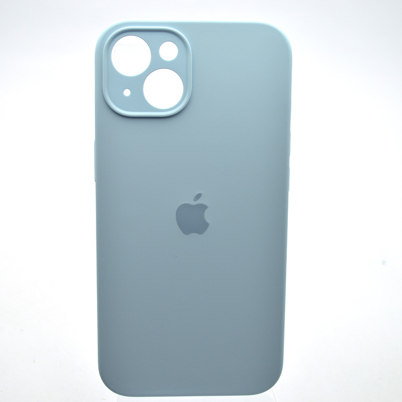 Силіконовий чохол накладка Silicon Case Full Camera для iPhone 15 Plus New Sky Blue, фото 1