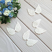 Крила білі 6 на 4.5 см набір 10 шт.