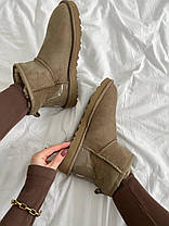 Зимові Жіночі Черевики UGG Mini Brown Metallic Suede / УГГ Міні Металік Суейд Коричневі, фото 4