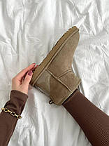 Зимові Жіночі Черевики UGG Mini Brown Metallic Suede / УГГ Міні Металік Суейд Коричневі, фото 3