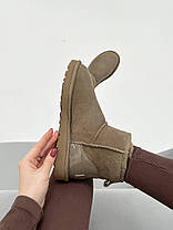 Зимові Жіночі Черевики UGG Mini Brown Metallic Suede / УГГ Міні Металік Суейд Коричневі, фото 5