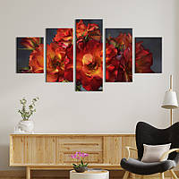Картина на холсте KIL Art Красивые цветы бегонии 162x80 см (838-52)