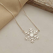 Кольє срібне ланцюжок з підвіскою сніжинкою на шию