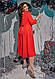 Елегантна жіноча сукня міді великого розміру з поясом, фото 6